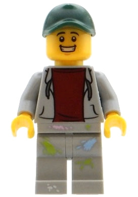 Preowned LEGO® Minifigure – BrickLink Designer Program adp072 Mechanic Male Light Bluish Gr