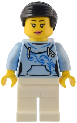 Preowned LEGO® Minifigure – BrickLink Designer Program adp092 Traveler Female Bright Light