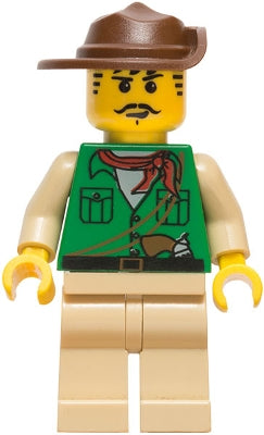 Preowned LEGO® Minifigure – Adventurers adv054 Johnny Thunder (Expedition) w/Plain Tan Legs