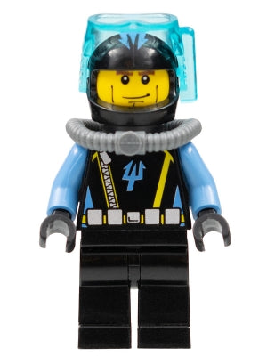 Preowned LEGO® Minifigure – Aquazone aqu021 Aquaraider Diver 7