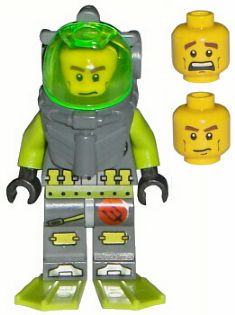 Preowned LEGO® Minifigure – Atlantis atl001 Atlantis Diver 1 Axel