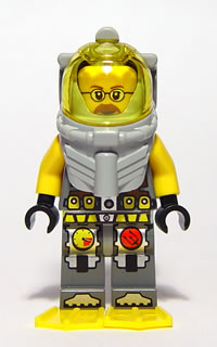 Preowned LEGO® Minifigure – Atlantis atl014 Atlantis Diver 6 Jeff Fisher w/Yellow Flippers