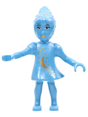 Preowned LEGO® Minifigure – Belville belvfairy03 Belville Fairy Medium Blue w/Moon Pattern