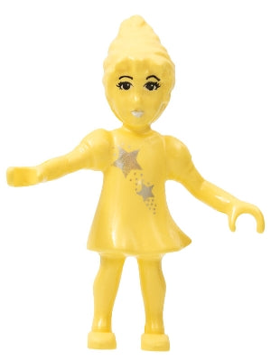 Preowned LEGO® Minifigure – Belville belvfairy05 Belville Fairy Light Yellow w/Stars Patter