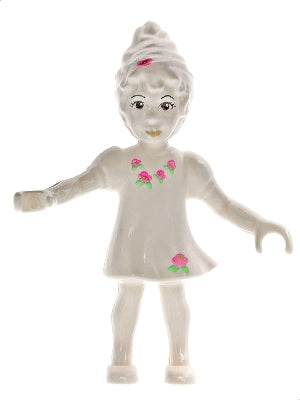 Preowned LEGO® Minifigure – Belville belvfairy06 Belville Fairy White w/Flowers Pattern
