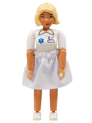 Preowned LEGO® Minifigure – Belville belvfemale12a Belville Female Medic Light Blue Shorts