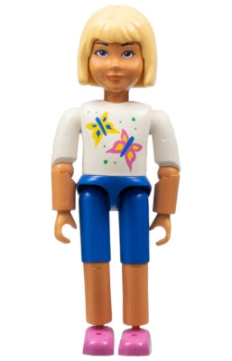 Preowned LEGO® Minifigure – Belville belvfemale19 Belville Female Blue Shorts White Shirt w
