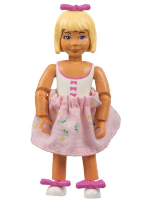 Preowned LEGO® Minifigure – Belville belvfemale20b Belville Female White Swimsuit w/Dark Pi