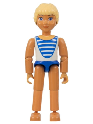 Preowned LEGO® Minifigure – Belville belvfemale44 Belville Female Laura White/Blue Swimsuit
