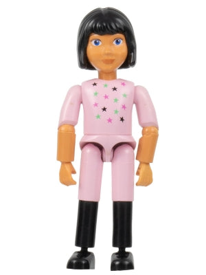Preowned LEGO® Minifigure – Belville belvfemale45 Belville Female Pink Shorts Black Boots P