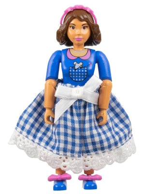 Preowned LEGO® Minifigure – Belville belvfemale47a Belville Female Blue Top w/Check Pattern