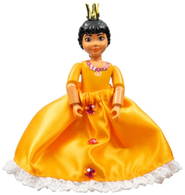 Preowned LEGO® Minifigure – Belville belvfemale57a Belville Female Orange Top w/Floral Garl