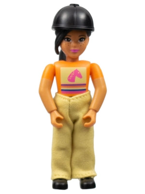 Preowned LEGO® Minifigure – Belville belvfemale62a Belville Female Girl Black Ponytail Oran