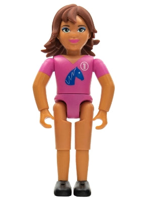 Preowned LEGO® Minifigure – Belville belvfemale63 Belville Female Girl w/Brown Hair and Pin