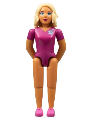Preowned LEGO® Minifigure – Belville belvfemale66 Belville Female Magenta Top w/Flowers on