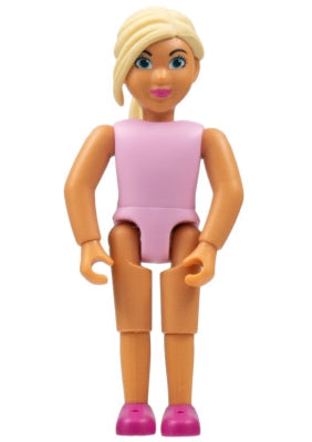 Preowned LEGO® Minifigure – Belville belvfemale71 Belville Female Girl Bright Pink Top Mage