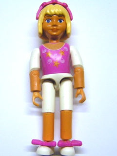 Preowned LEGO® Minifigure – Belville belvfemale73a Belville Female Girl w/Dark Pink Top w/W