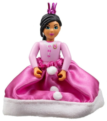 Preowned LEGO® Minifigure – Belville belvfemale75a Belville Female Girl Bright Pink Top w/F