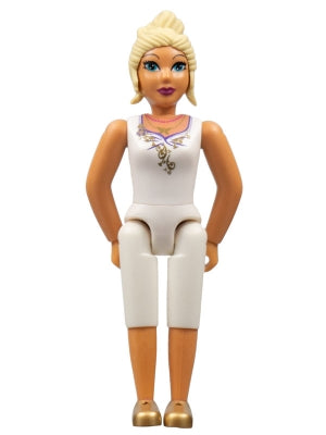 Preowned LEGO® Minifigure – Belville belvfemale79 Belville Female White Top w/Dark Purple F