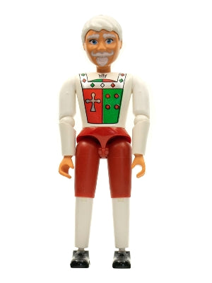 Preowned LEGO® Minifigure – Belville belvmale07 Belville Male King w/White and Red Pants Sh