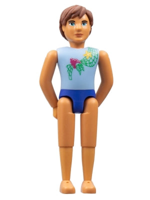 Preowned LEGO® Minifigure – Belville belvmale14 Belville Male Light Blue Shirt w/Net and Se