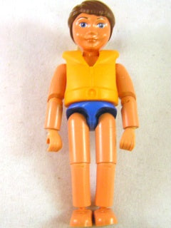 Preowned LEGO® Minifigure – Belville belvmale17a Belville Male Blue Swimsuit Brown Hair (Ch