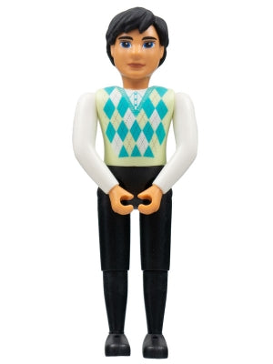 Preowned LEGO® Minifigure – Belville belvmale20 Belville Male Black Legs White Arms Light L