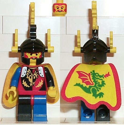 Preowned LEGO® Minifigure – Castle cas001 Dragon Knights Dragon Master Yellow Plumes Dragon