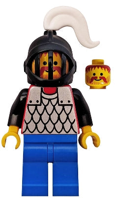 Preowned LEGO® Minifigure – Castle cas067 Scale Mail Red w/Black Arms Blue Legs Black Grill