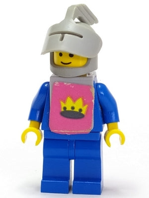 Preowned LEGO® Minifigure – Castle cas081s Classic Yellow Castle Knight Blue Cavalry w/Vest