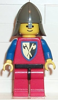 Preowned LEGO® Minifigure – Castle cas111 Crusader Axe Red Legs w/Black Hips Dark Gray Neck