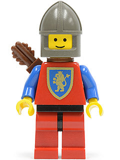 Preowned LEGO® Minifigure – Castle cas119a Crusader Lion Red Legs w/Black Hips Dark Gray Ch