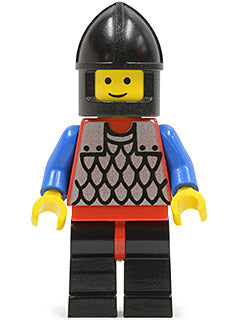 LEGO® Minifigure Castle cas147 Scale Mail Red w/Blue Arms Black Legs w/Red Hips