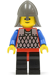 LEGO® Minifigure Castle cas150 Scale Mail Red w/Blue Arms Black Legs w/Red Hips