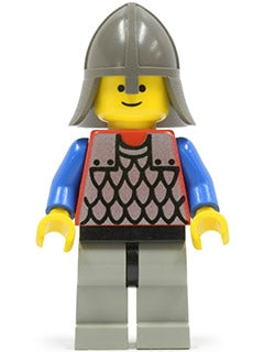 Preowned LEGO® Minifigure – Castle cas160 Scale Mail Red w/Blue Arms Light Gray Legs w/Blac