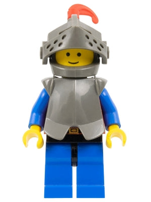 LEGO® Minifigure Castle cas171 Breastplate Armor over Red Dark Gray Helmet and V
