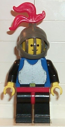 LEGO® Minifigure Castle cas181 Breastplate Blue w/Black Arms Black Legs w/Red Hi
