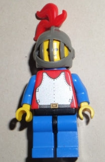 Preowned LEGO® Minifigure – Castle cas189a Breastplate Red w/Blue Arms Blue Legs w/Black Hi