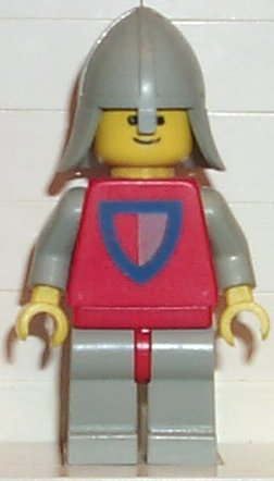 Preowned LEGO® Minifigure – Castle cas233 Classic Knight Shield Red/Gray Light Gray Legs w/