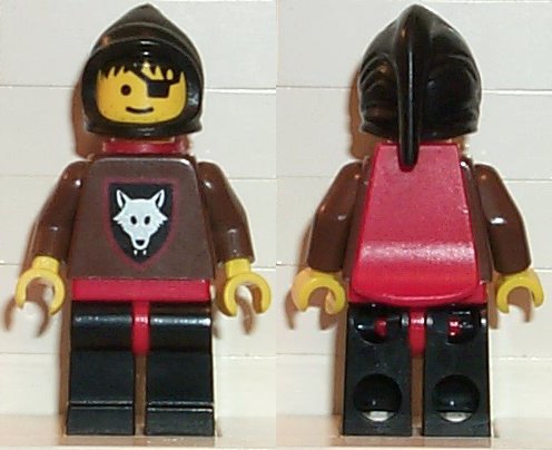 Preowned LEGO® Minifigure – Castle cas234 Wolfpack Eye Patch Brown Arms and Black Legs Blac