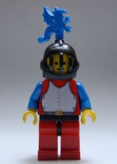 Preowned LEGO® Minifigure – Castle cas280a Breastplate Red w/Blue Arms Red Legs w/Black Hip