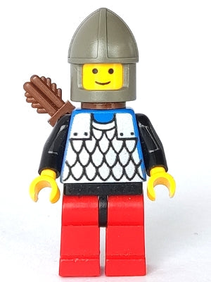 LEGO® Minifigure Castle cas287 Scale Mail Blue Red Legs w/Black Hips Dark Gray C