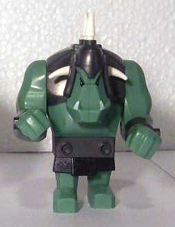 Preowned LEGO® Minifigure – Castle cas364 Fantasy Era Troll Sand Green w/Pearl Dark Gray Ar