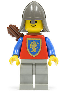 Preowned LEGO® Minifigure – Castle cas372 Crusader Lion Light Gray Legs Dark Gray Neck-Prot
