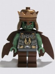 Preowned LEGO® Minifigure – Castle cas420a Fantasy Era Troll King w/Metallic Copper Crown