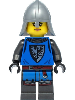 Preowned LEGO® Minifigure – Castle cas555 Black Falcon Female Pearl Dark Gray Detailed Legs
