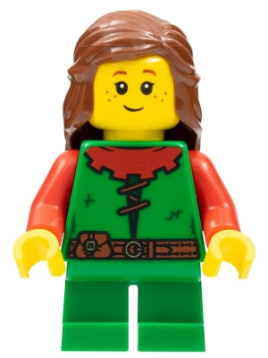 Preowned LEGO® Minifigure – Castle cas573 Forest Girl Red Long Hair