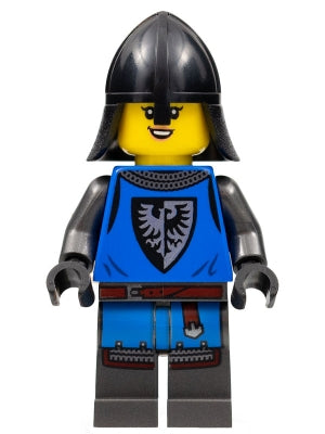 Preowned LEGO® Minifigure – Castle cas575 Black Falcon Female Pearl Dark Gray Detailed Legs