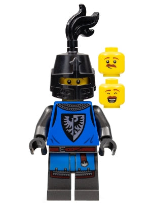 Preowned LEGO® Minifigure – Castle cas576 Black Falcon Male Pearl Dark Gray Detailed Legs B