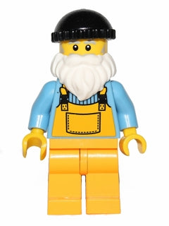 Preowned LEGO® Minifigure – Minifigures col037a Fisherman (Black Cap)